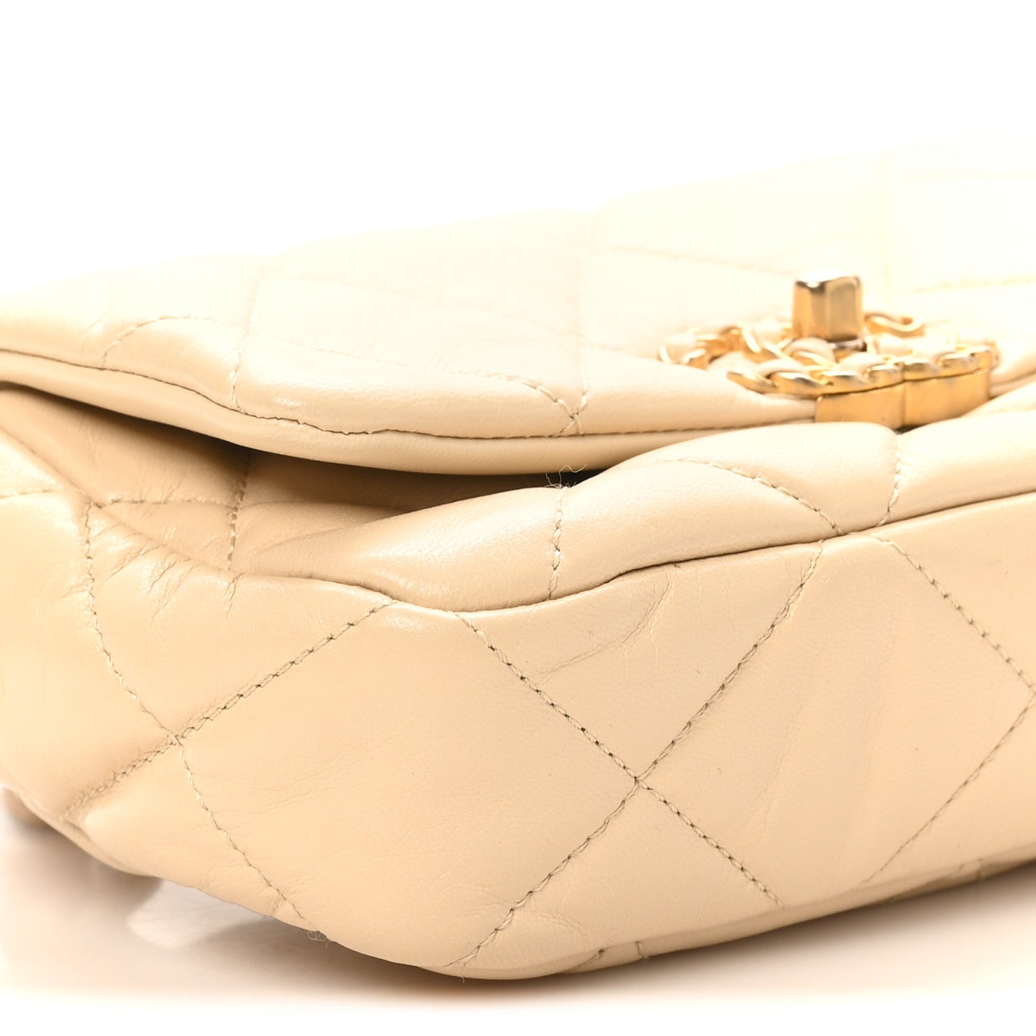 Chanel Goatskin Quilted 19 Waist Bag Light Beige 9 of 11