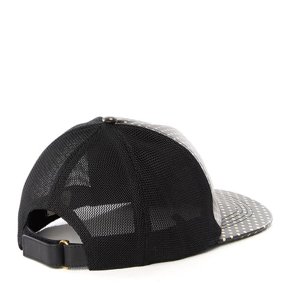 Gucci X SEGA Calfskin GUCCY Stars Baseball Hat M Black Gold 2 of 4