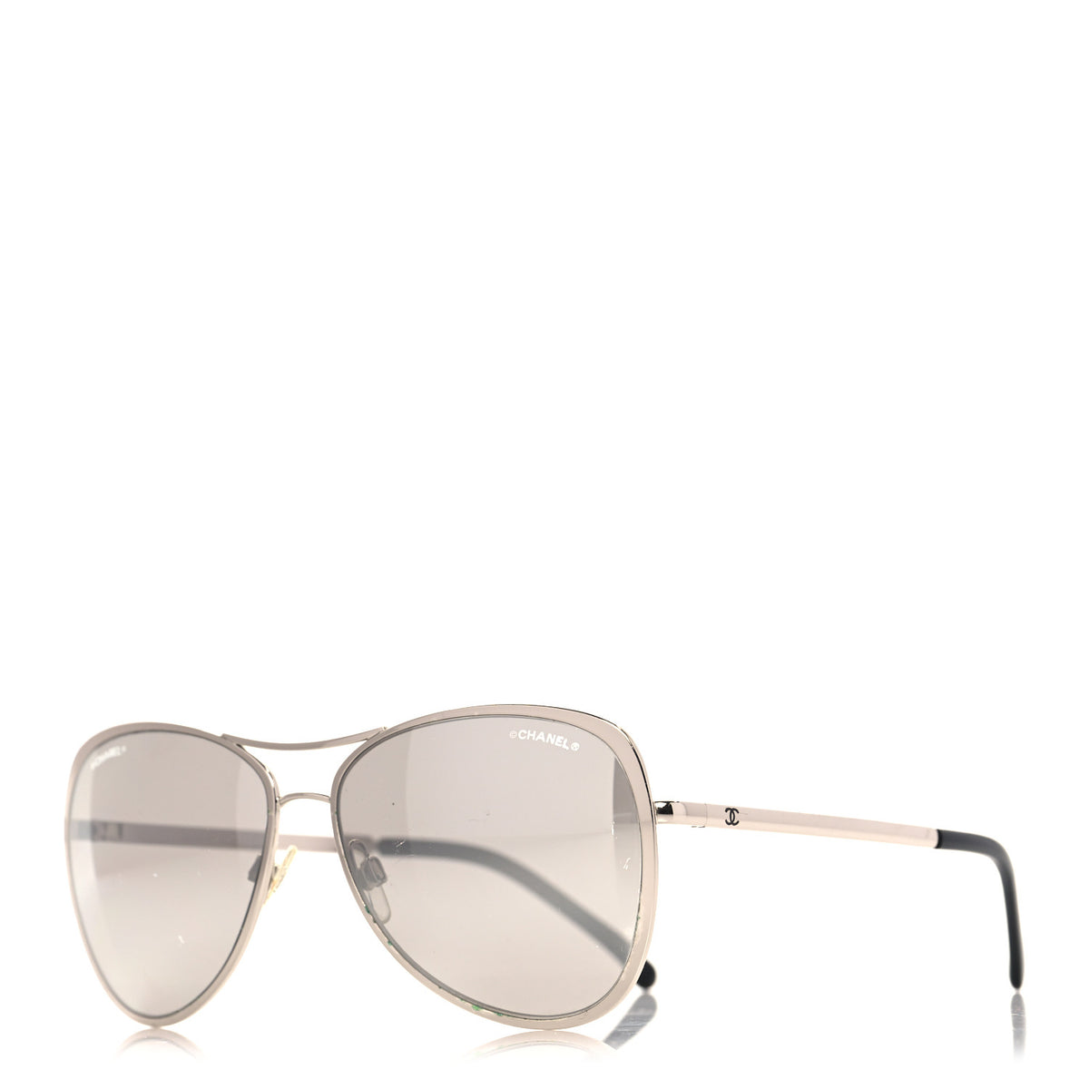 Chanel Mirrored Pilot Summer Sunglasses 4223 Silver 1 of 7