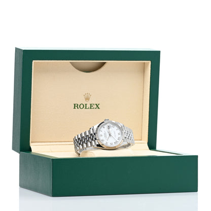 Rolex Stainless Steel 18K White Gold 36mm Oyster Perpetual Datejust Watch White Roman 126234 5 of 5