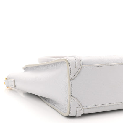 Celine Drummed Calfskin Nano Luggage Lune 8 of 17