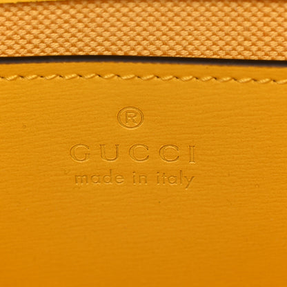 Gucci GG Monogram Textured Dollar Calfskin Small Luce Shoulder Bag Yellow 6 of 11
