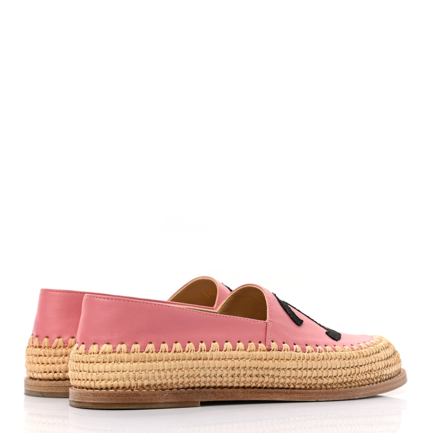 Lambskin Grosgrain CC Espadrilles 35 Pink