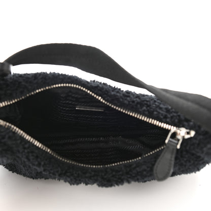Prada Terry Cloth Mini Re-Edition 2000 Bag Black White 5 of 8