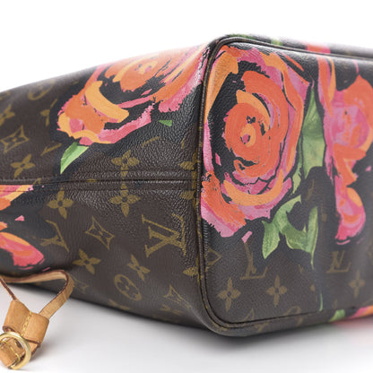 Louis Vuitton Monogram Roses Neverfull MM 16 of 18