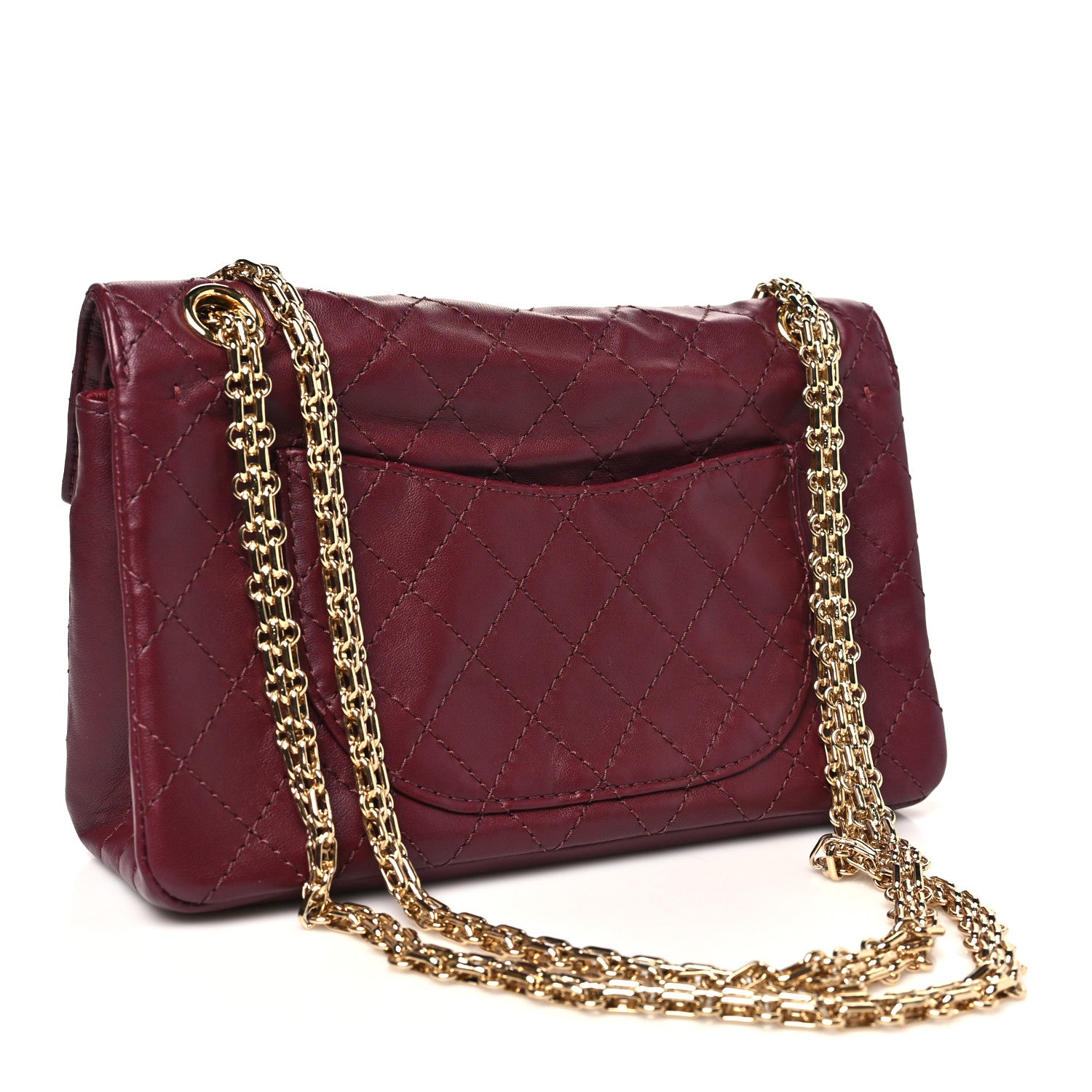 Chanel Lambskin Quilted Crush 2.55 Reissue 225 Flap Dark Burgundy 4 of 12