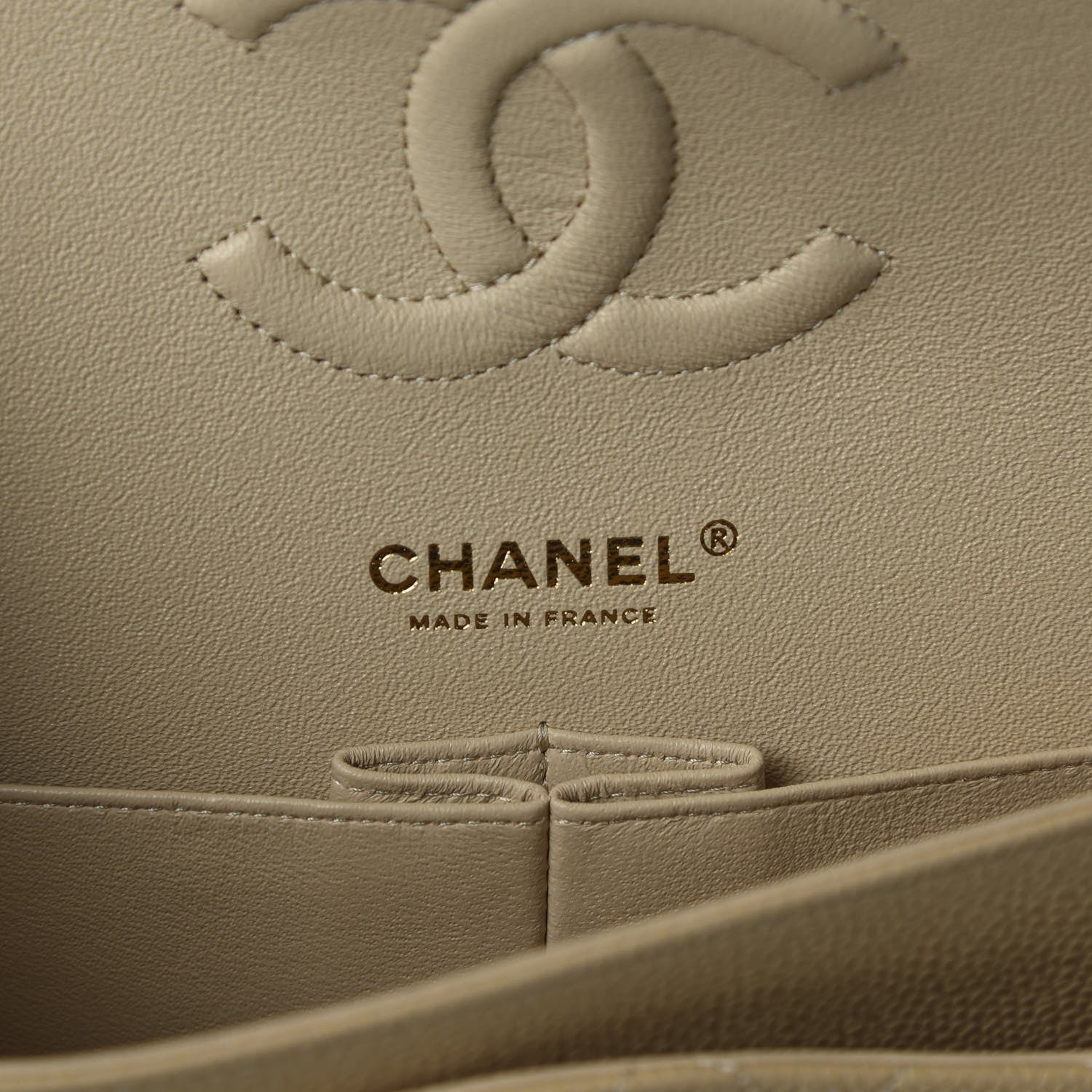 Chanel Caviar Quilted Medium Double Flap Beige 8 of 11
