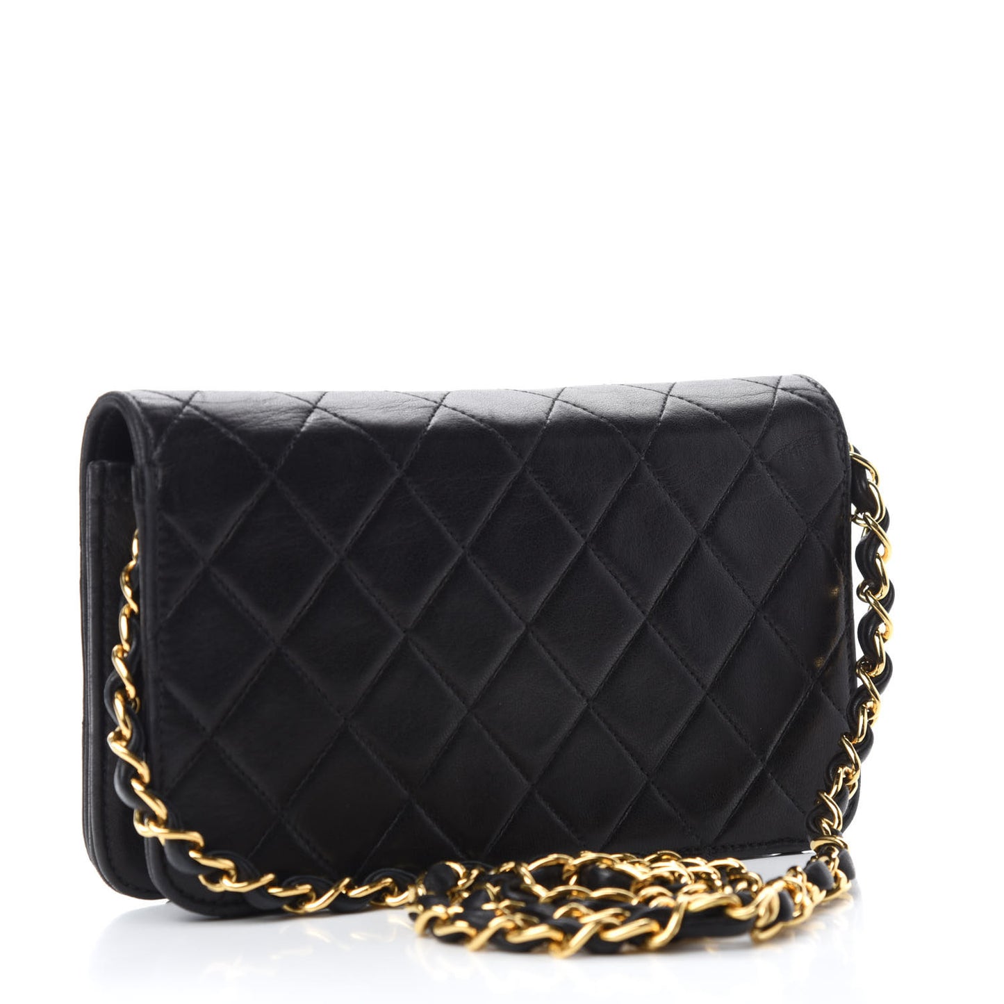 Lambskin Quilted Mini Flap Black