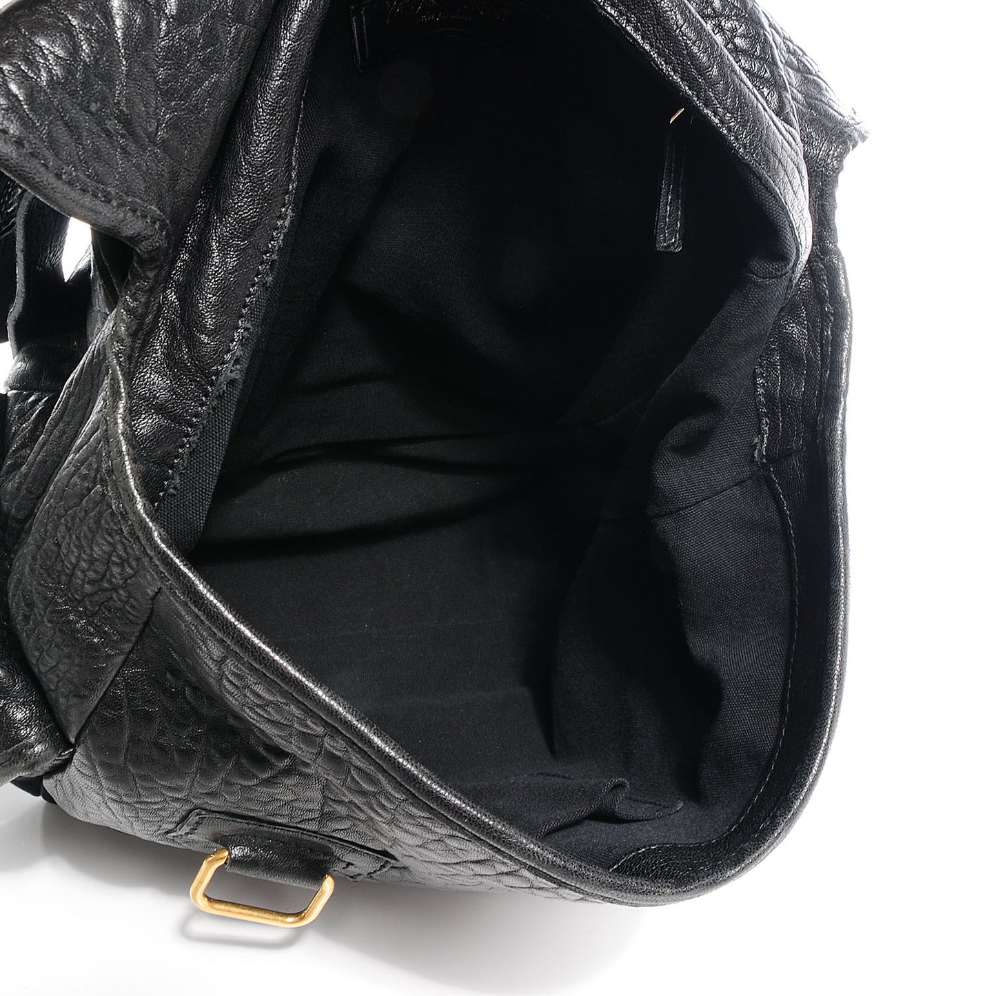 Leather Medium Besace Flap Black