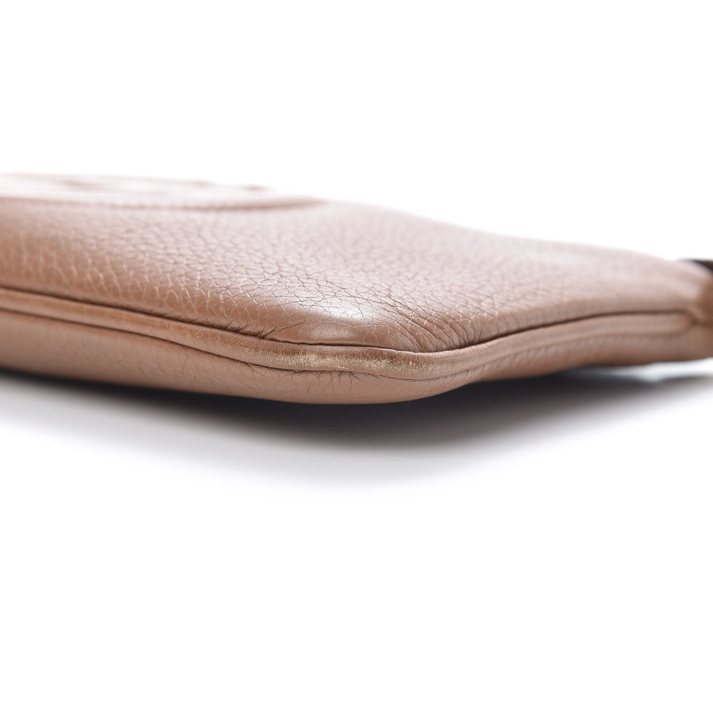 Pebbled Calfskin Soho Wristlet Camelia
