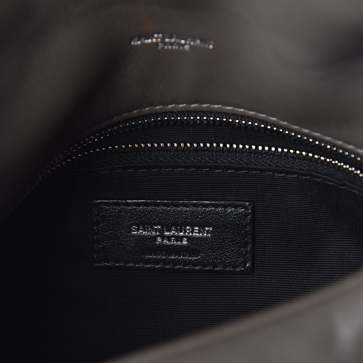 Lambskin Quilted Small Loulou Puffer Monogram Chain Satchel Concrete