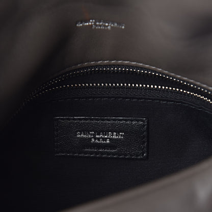 Saint Laurent Lambskin Quilted Small Loulou Puffer Monogram Chain Satchel Concrete 6 of 9