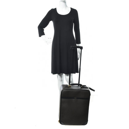 Saint Laurent Toile Classic Monogram Travel Trolley Suitcase Black 2 of 9