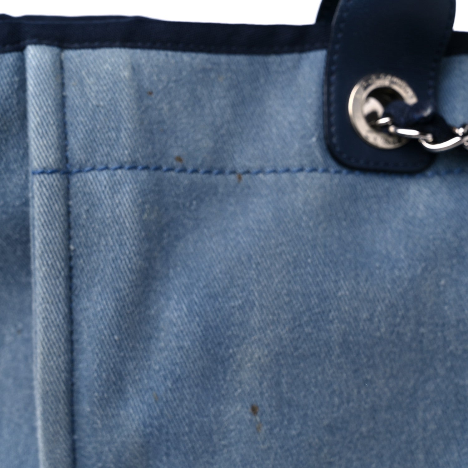 Chanel Canvas Sequin Medium Deauville Tote Navy 15 of 20