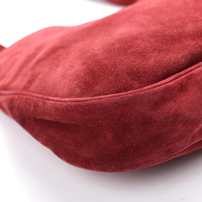 Prada Suede Hobo Cerise 11 of 14