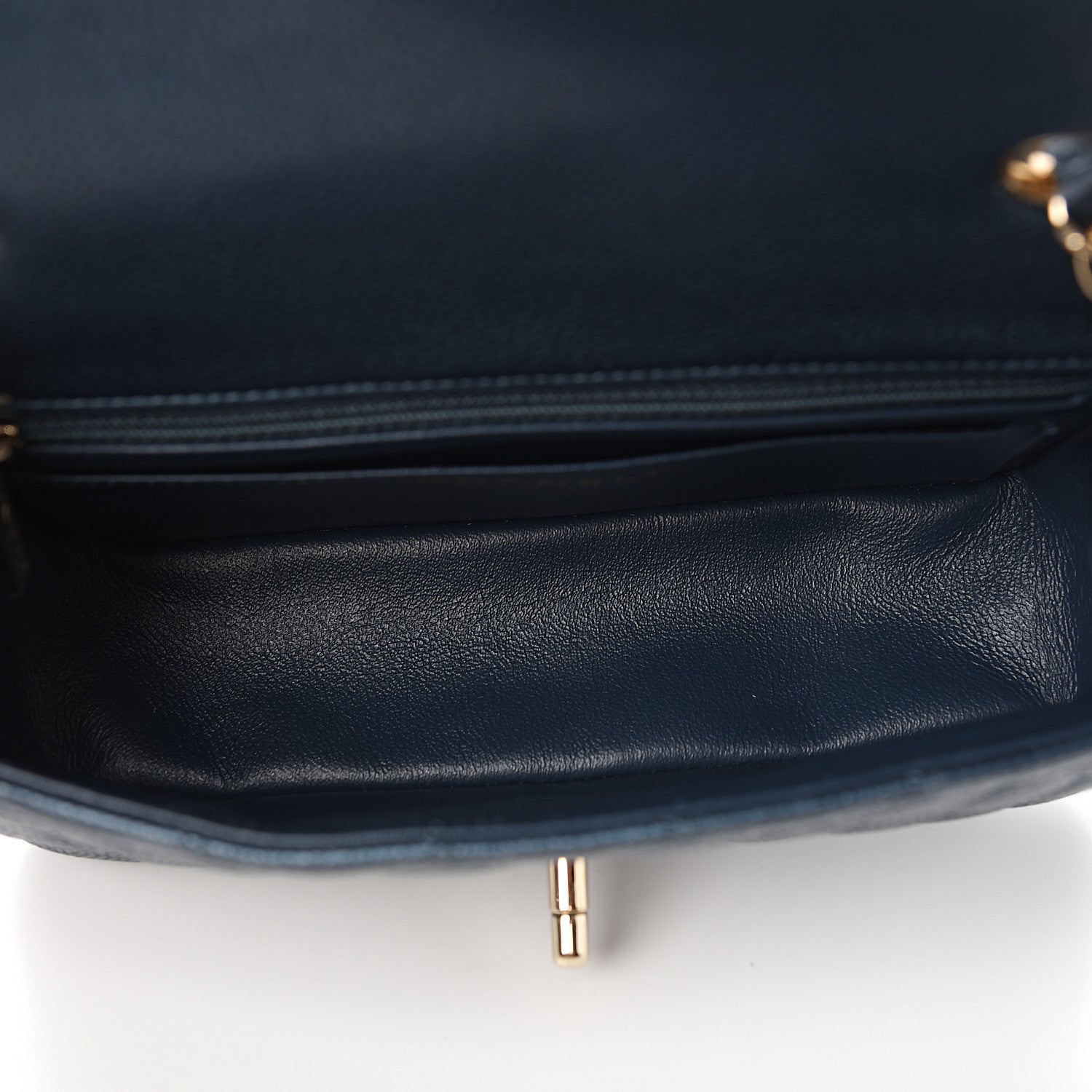 Chanel Iridescent Caviar Quilted Mini Rectangular Flap Dark Blue 4 of 10