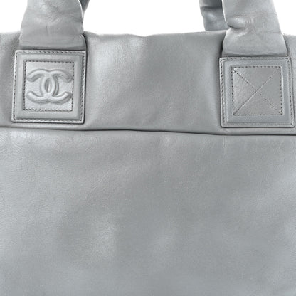 Chanel Metallic Lambskin Quilted Small Coco Cocoon Reversible Tote Light Grey 12 of 22