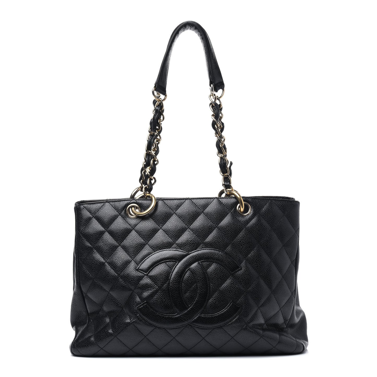 Caviar Quilted Grand Shopping Tote GST Black