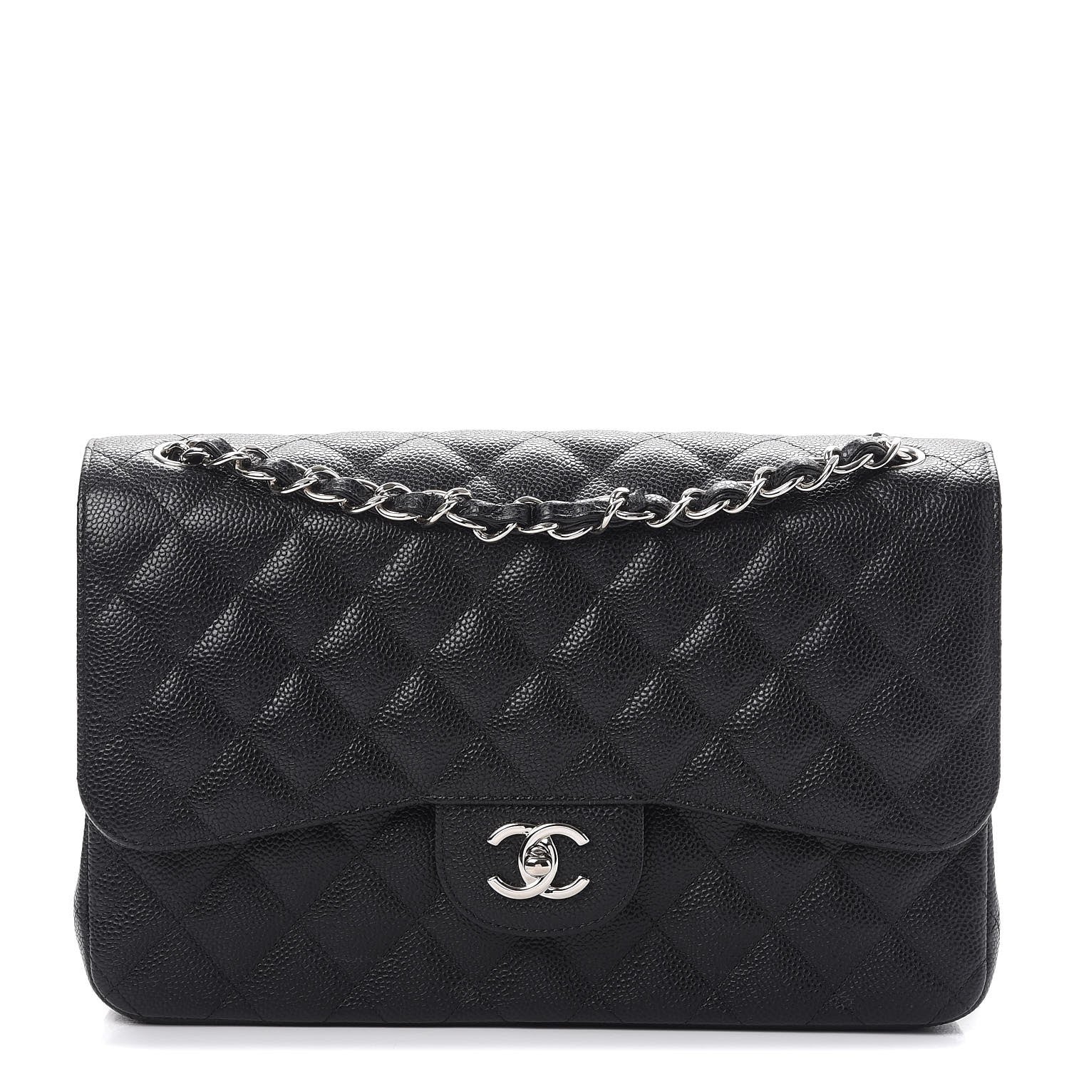 Chanel Caviar Quilted Jumbo Double Flap Black 1 of 9