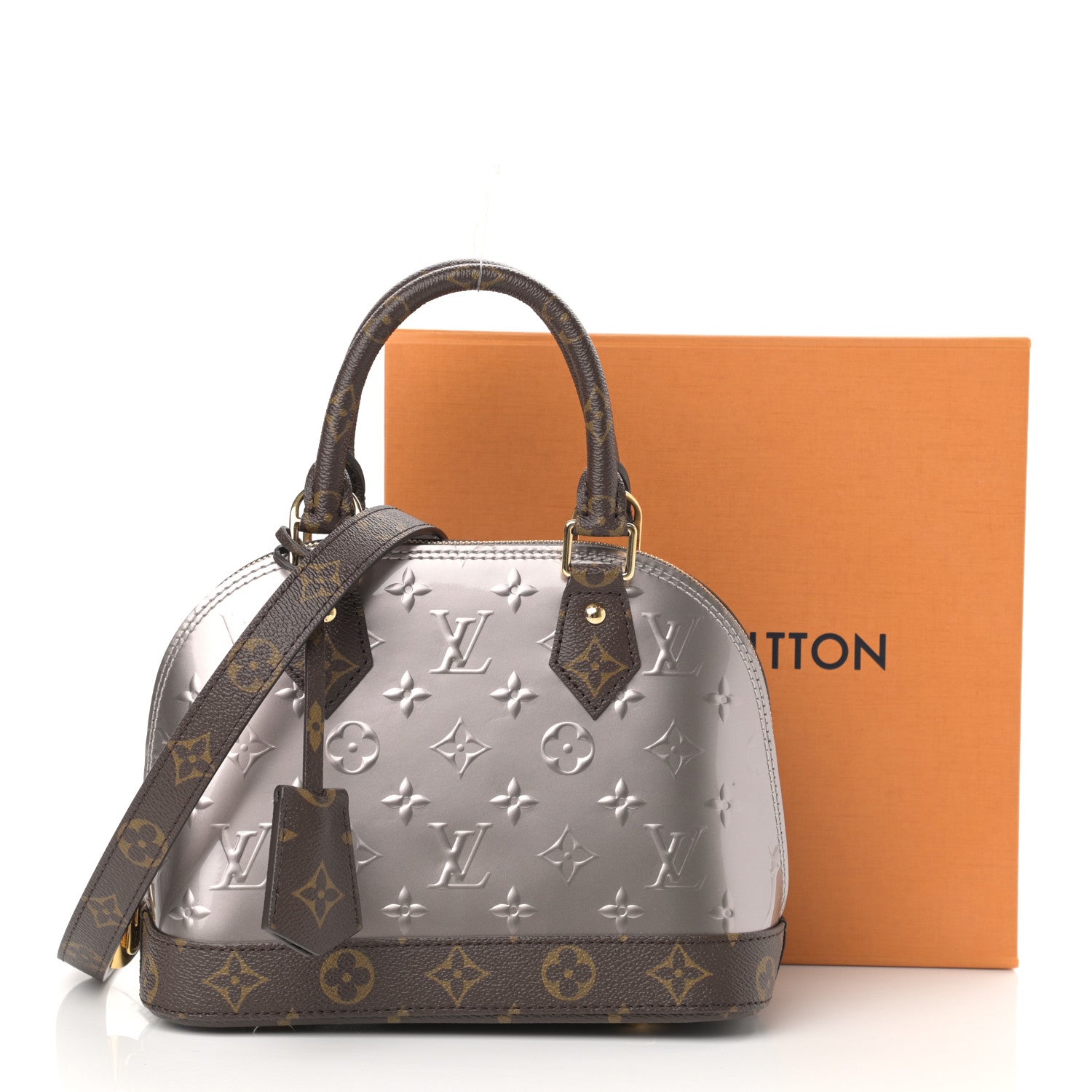 Louis Vuitton Vernis Monogram Alma BB Taupe Metallise 26 of 27