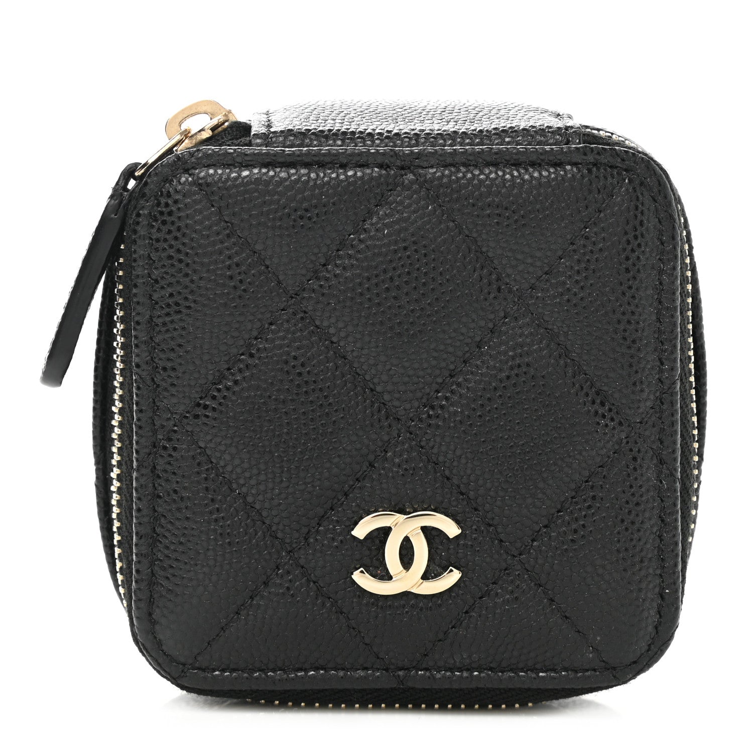 Chanel Caviar Quilted Jewelry Travel Case Black 1 of 8