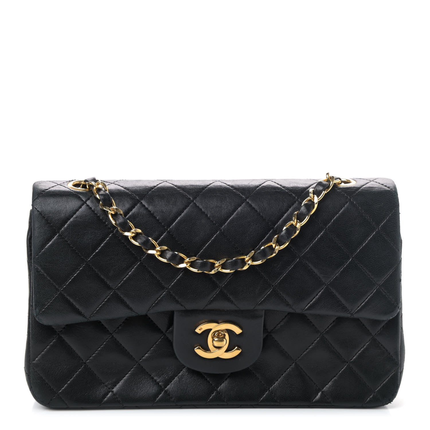 Chanel Lambskin Quilted Small Double Flap Black 1 of 4
