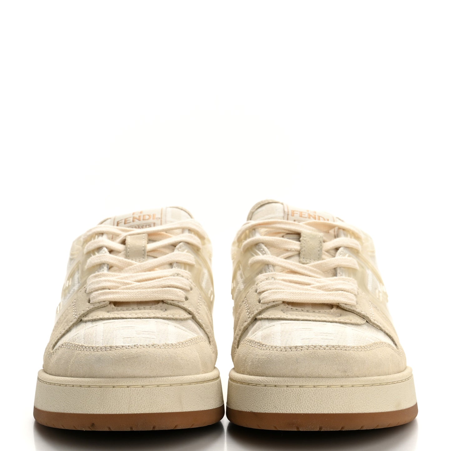 Suede Tessuto FF Fendi Match Low Top Sneakers 39.5 White