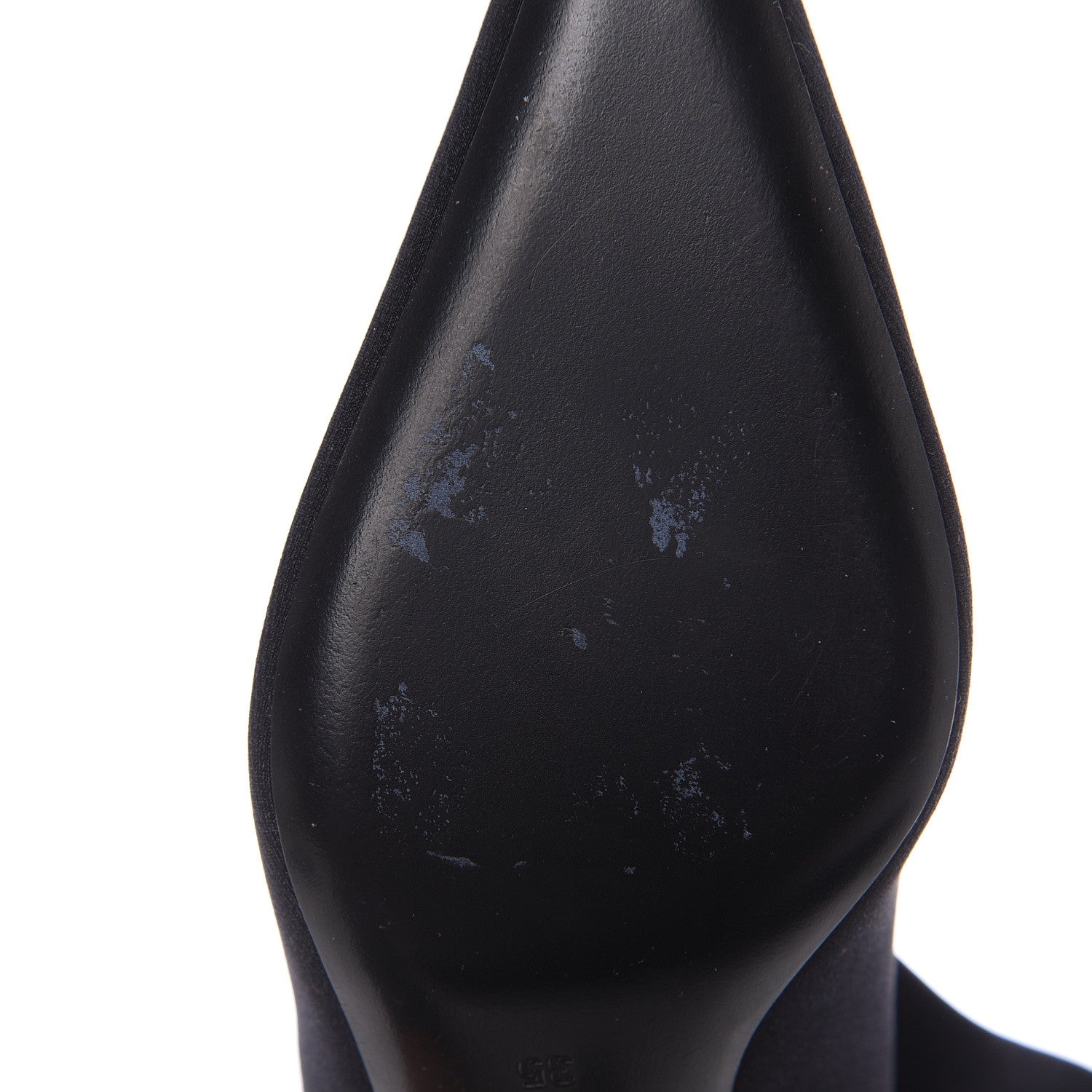 Balenciaga Jersey Crepe Extreme Pointed Toe Knife Booties 35 Black 7 of 7