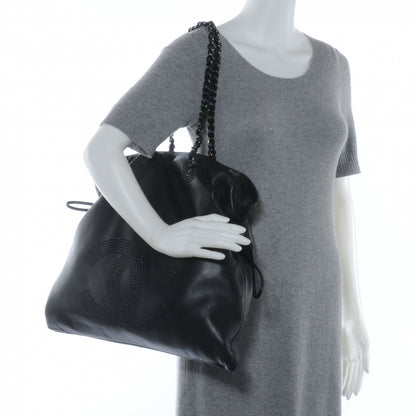 Chanel Lambskin CC Studded Shopper Tote Black 2 of 7
