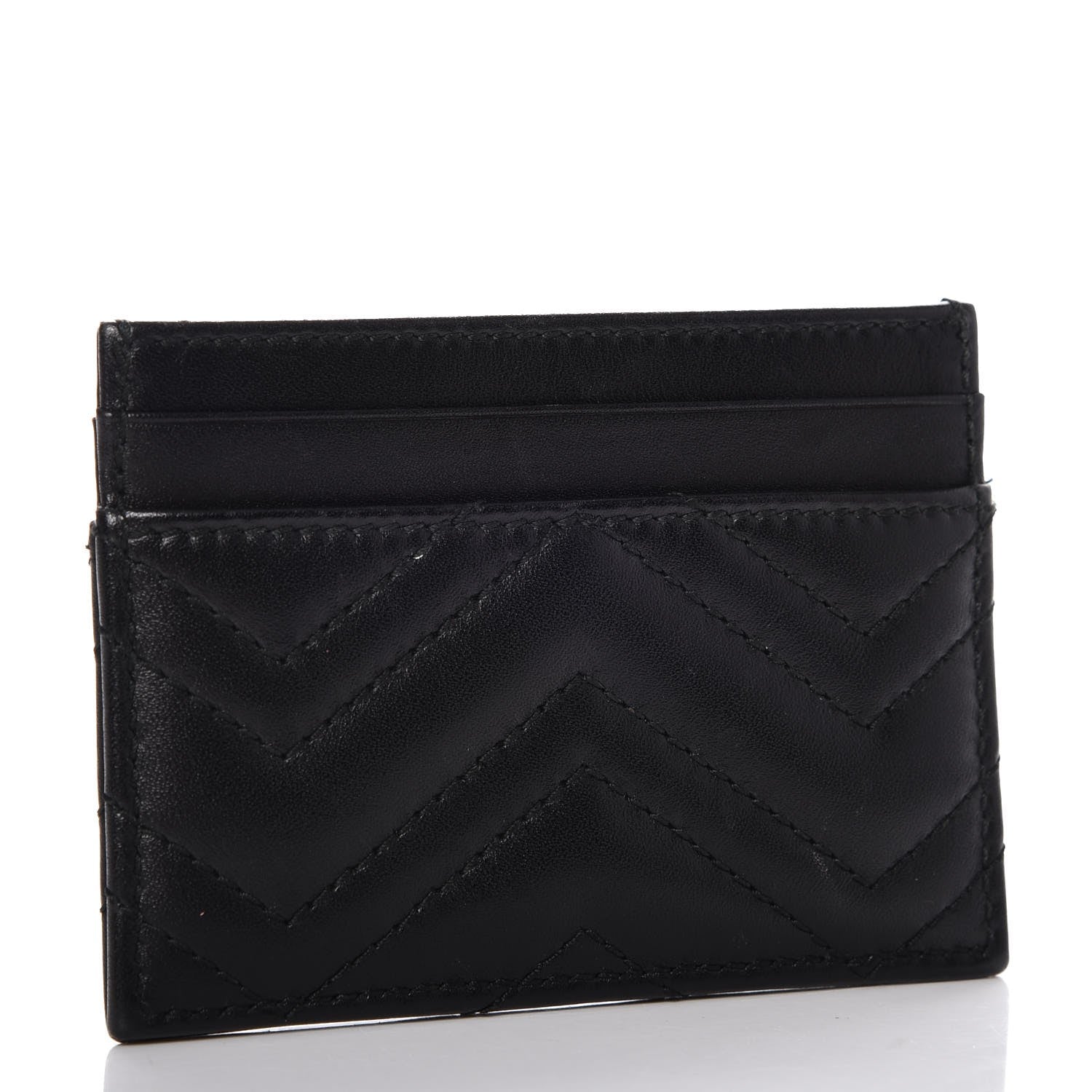 Gucci Calfskin Matelasse GG Marmont Card Holder Black 3 of 8