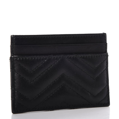 Gucci Calfskin Matelasse GG Marmont Card Holder Black 3 of 8