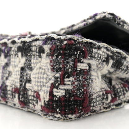 Chanel Tweed Quilted Mini Rectangular Flap Black White Multicolor 10 of 10