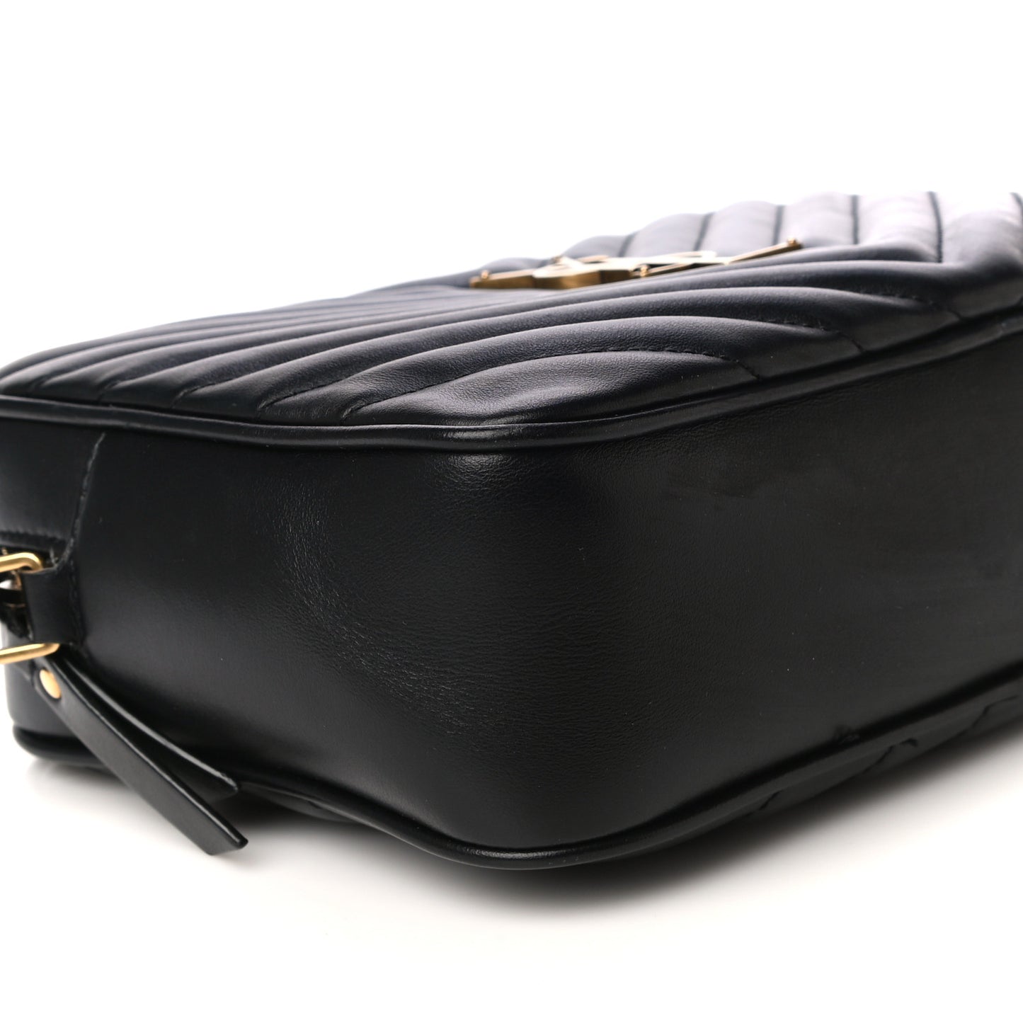 Calfskin Matelasse Monogram Lou Camera Bag Black