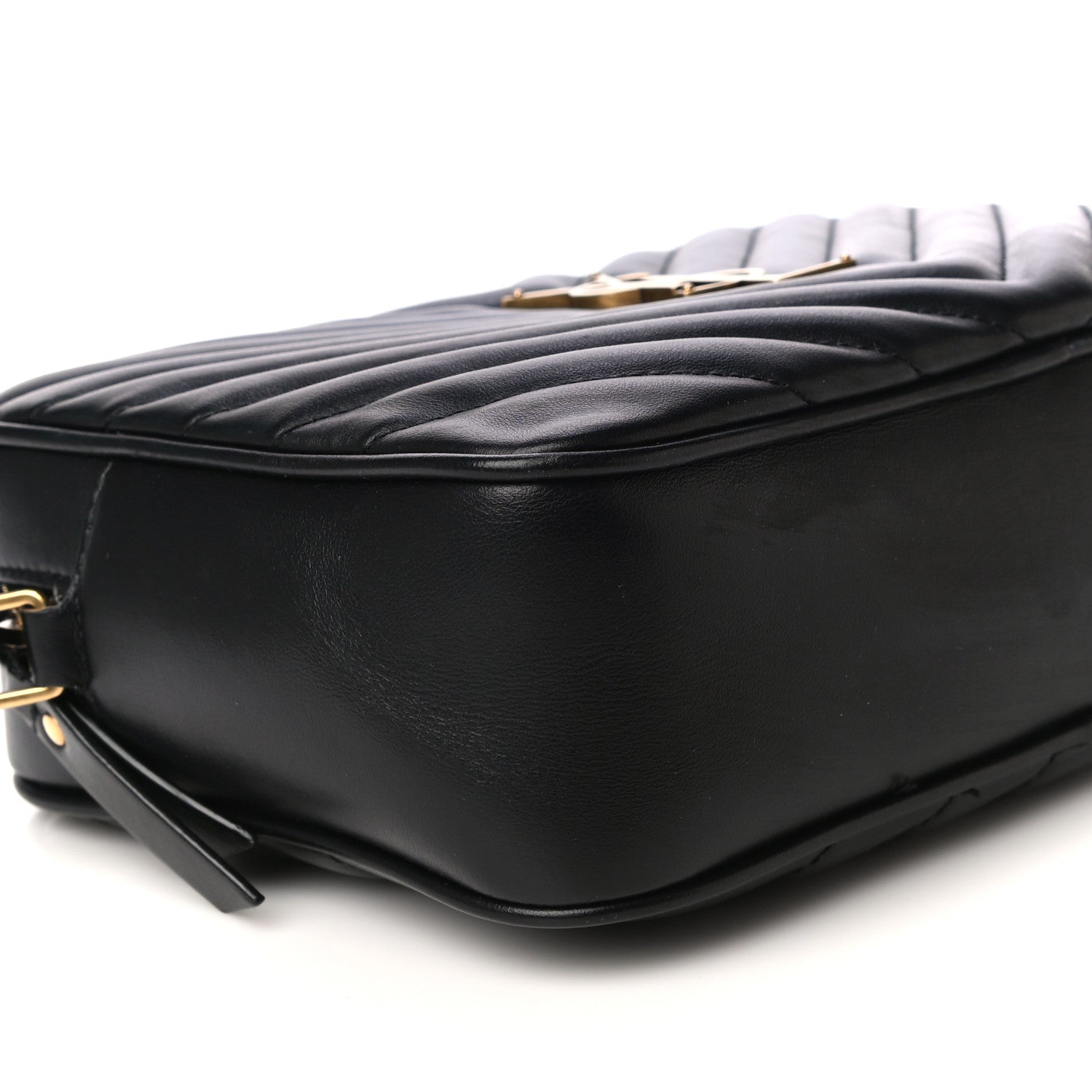 Saint Laurent Calfskin Matelasse Monogram Lou Camera Bag Black 9 of 17