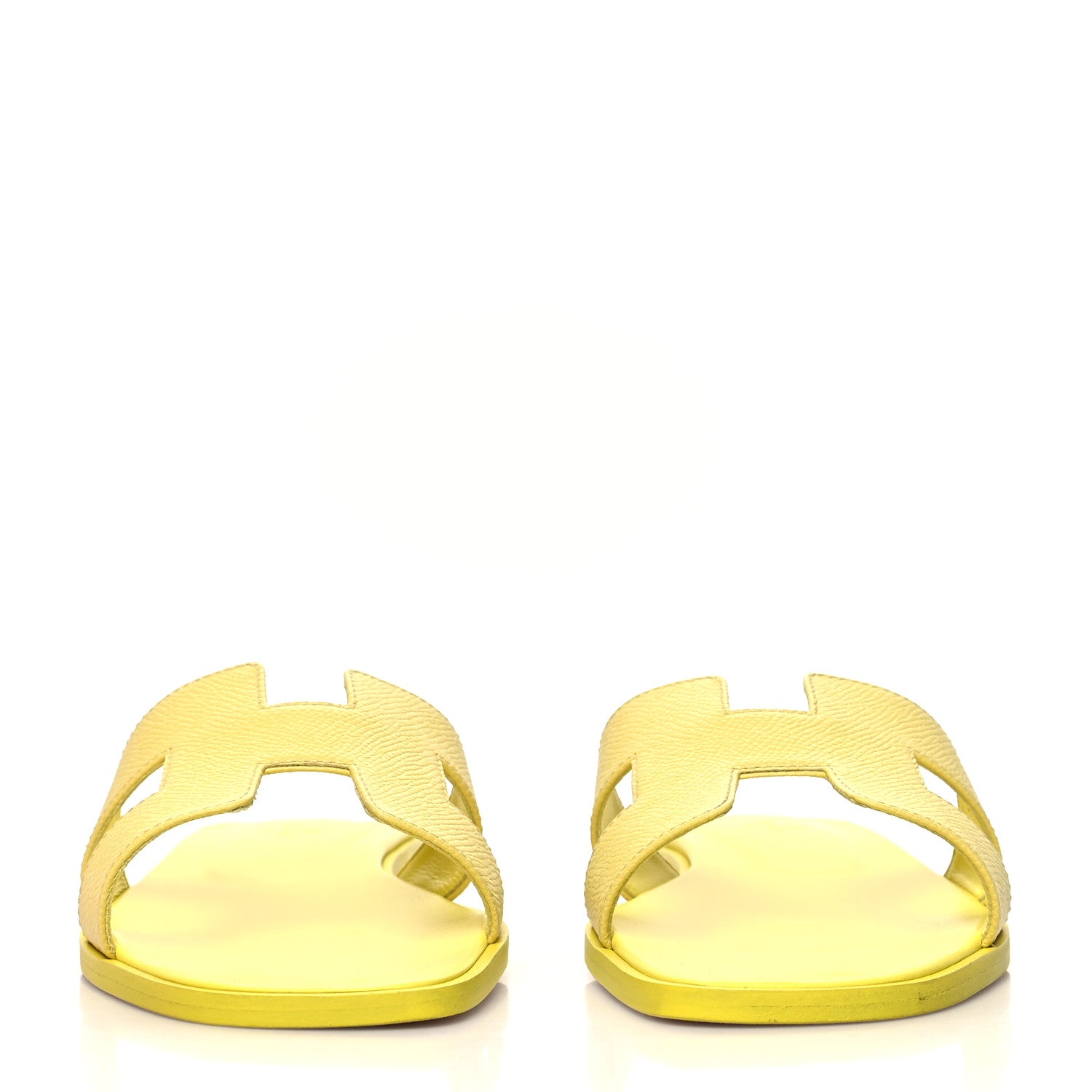 Hermes Epsom Oran Sandals 39.5 Jaune Curcuma 2 of 9