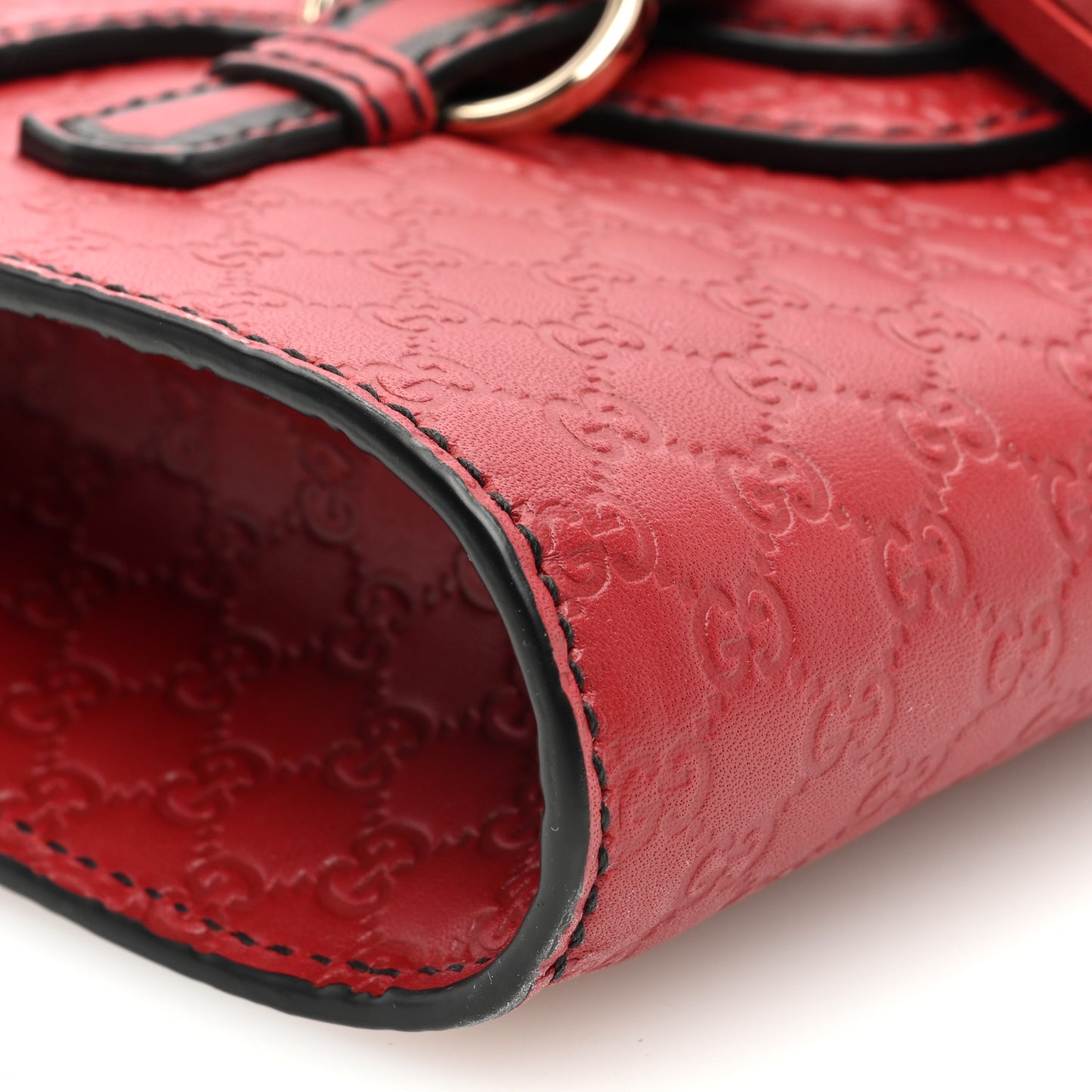 Soft Microguccissima Mini Emily Chain Shoulder Bag Rosso