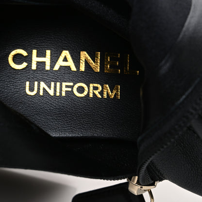 Chanel Stretch Lambskin Cap Toe CC Short Boots 36.5 Black 10 of 10