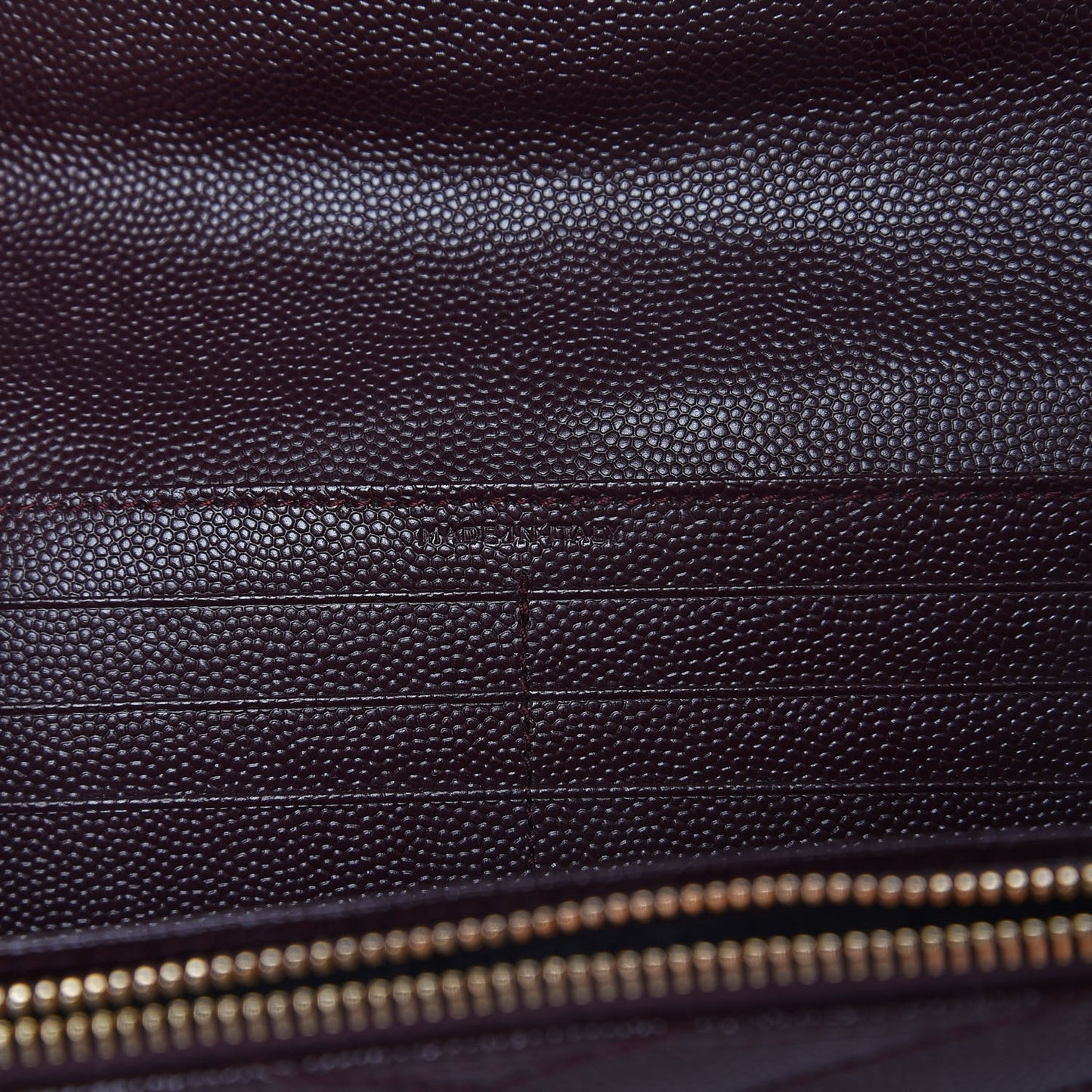 Grain De Poudre Matelasse Chevron Monogram Flap Wallet Amaranto