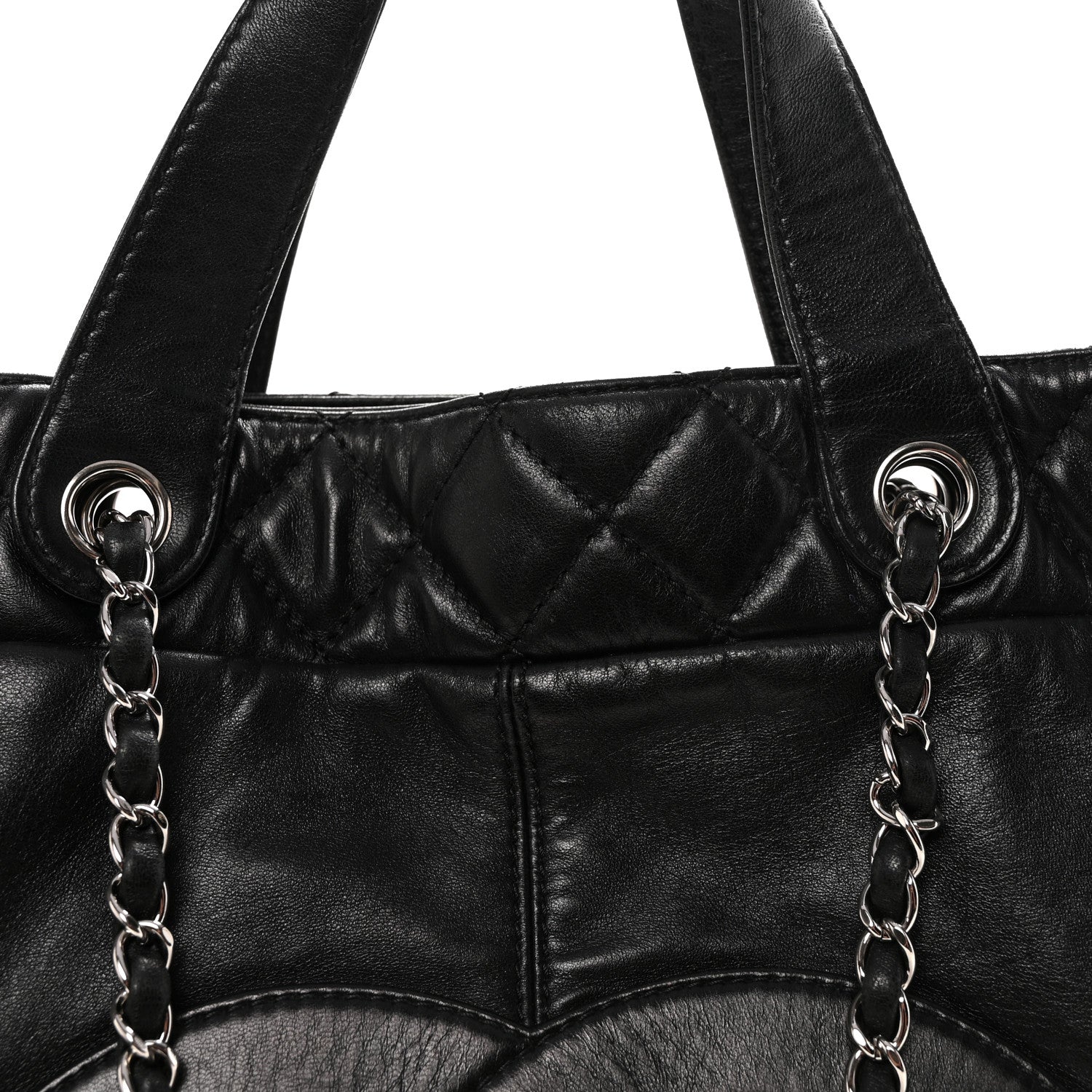 Chanel Calfskin Large Trianon Tote Black 7 of 9