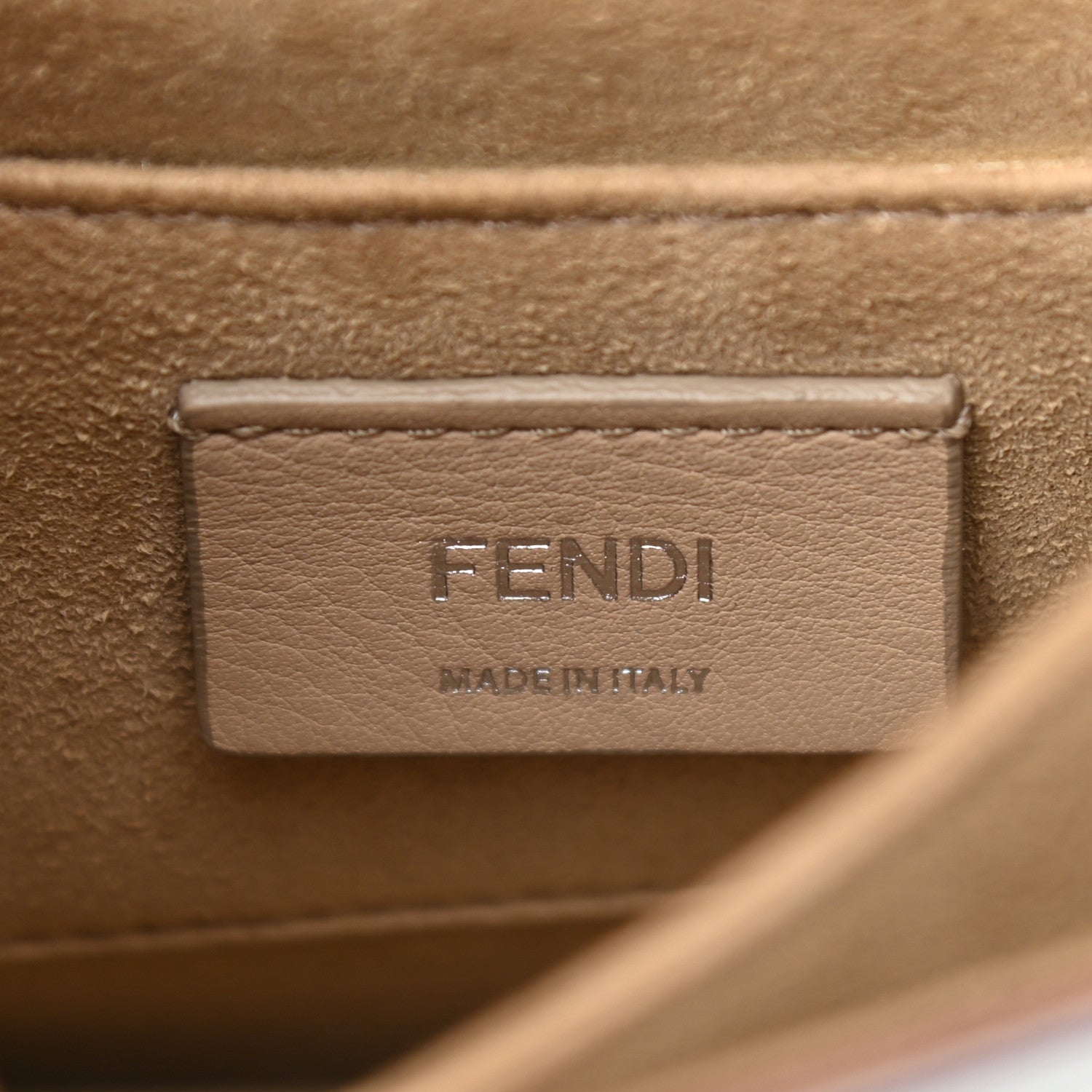 Fendi Vitello Liberty Scalloped Studded Small Kan I Shoulder Bag Grigio Perla 6 of 10