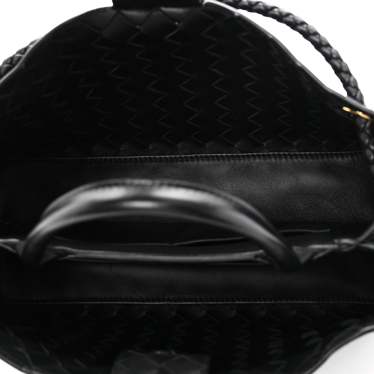 Bottega Veneta Nappa Intrecciato Small East West Andiamo Shoulder Bag Black 5 of 9