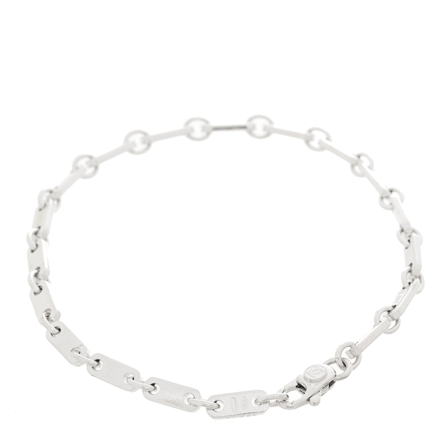 18K White Gold 3.5mm Fidelity Link Bracelet