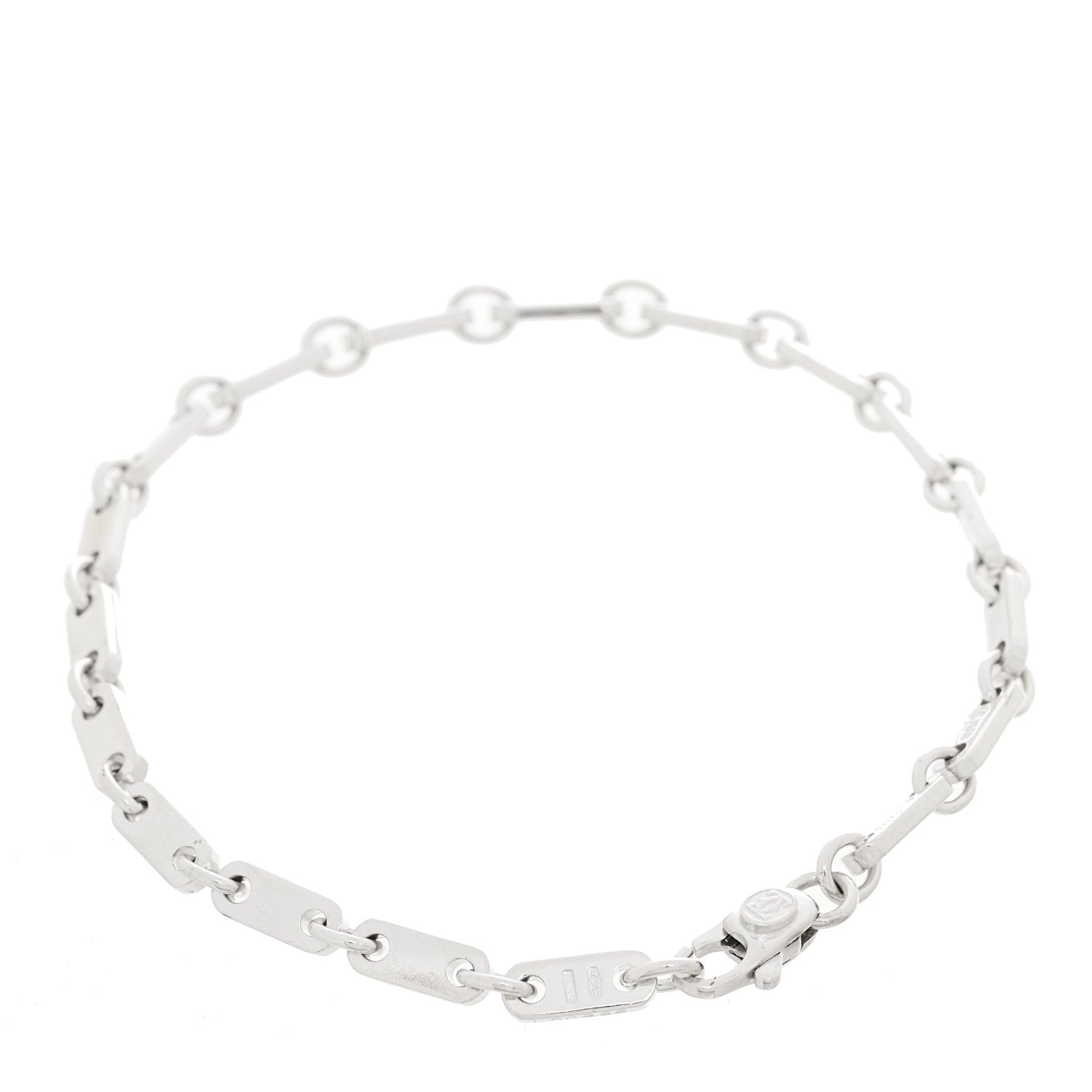 Cartier 18K White Gold 3.5mm Fidelity Link Bracelet 2 of 4