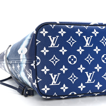 Louis Vuitton Monogram Escale Neverfull MM Blue 10 of 11