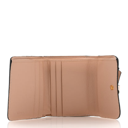 Chloe Grained Calfskin Alphabet Mini Trifold Wallet Cement Pink 5 of 9