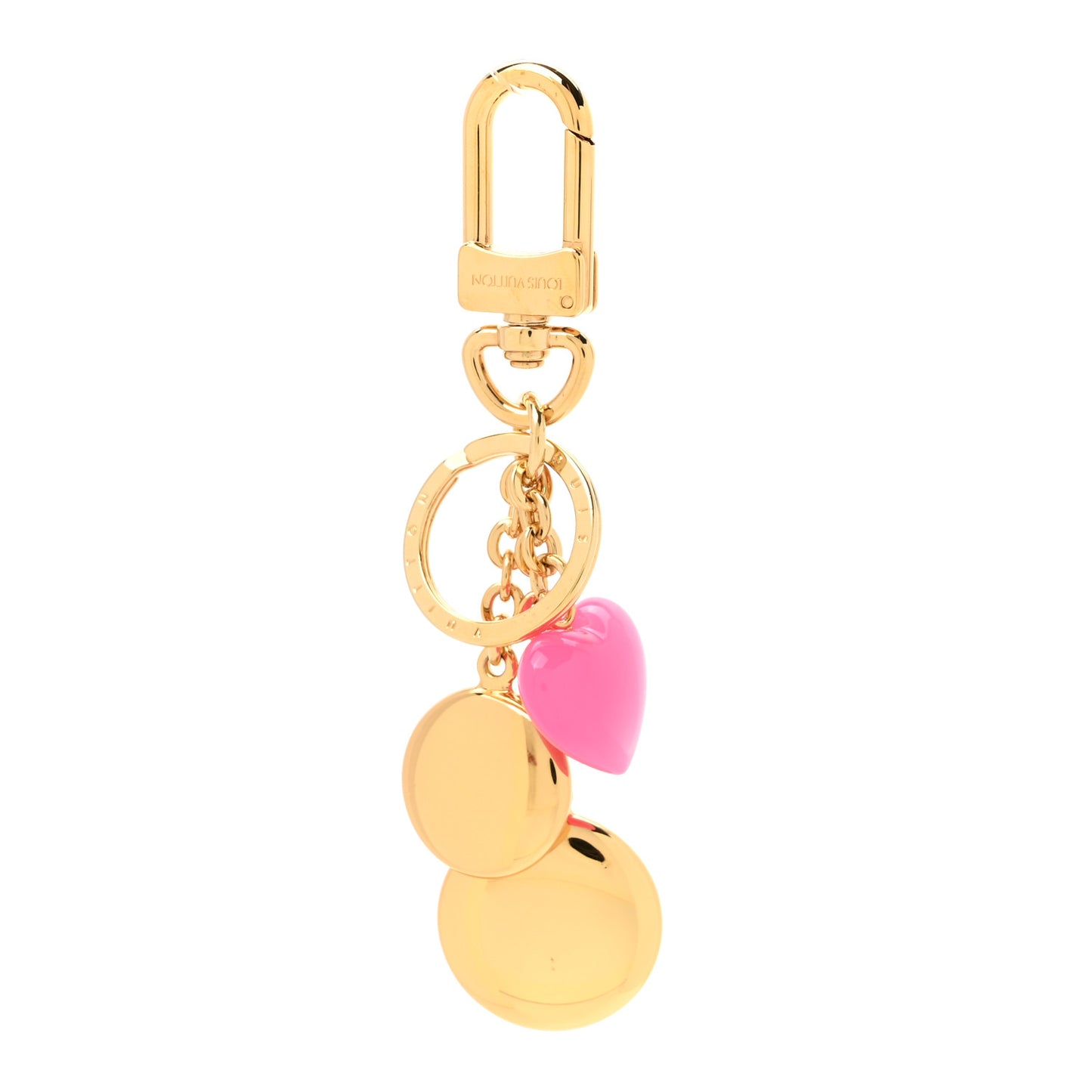 Coeurs Heart Bag Charm Key Holder Pink