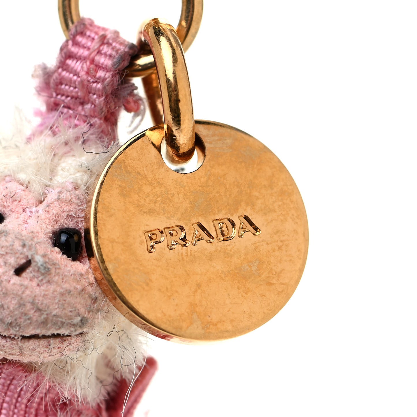 Crystal Trick Monkey Keychain Charm White
