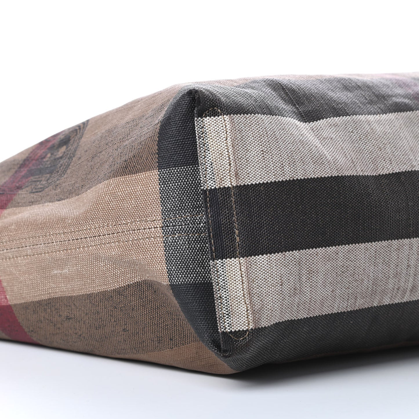 Coated Canvas Mega Check Medium Doodle Tote Black