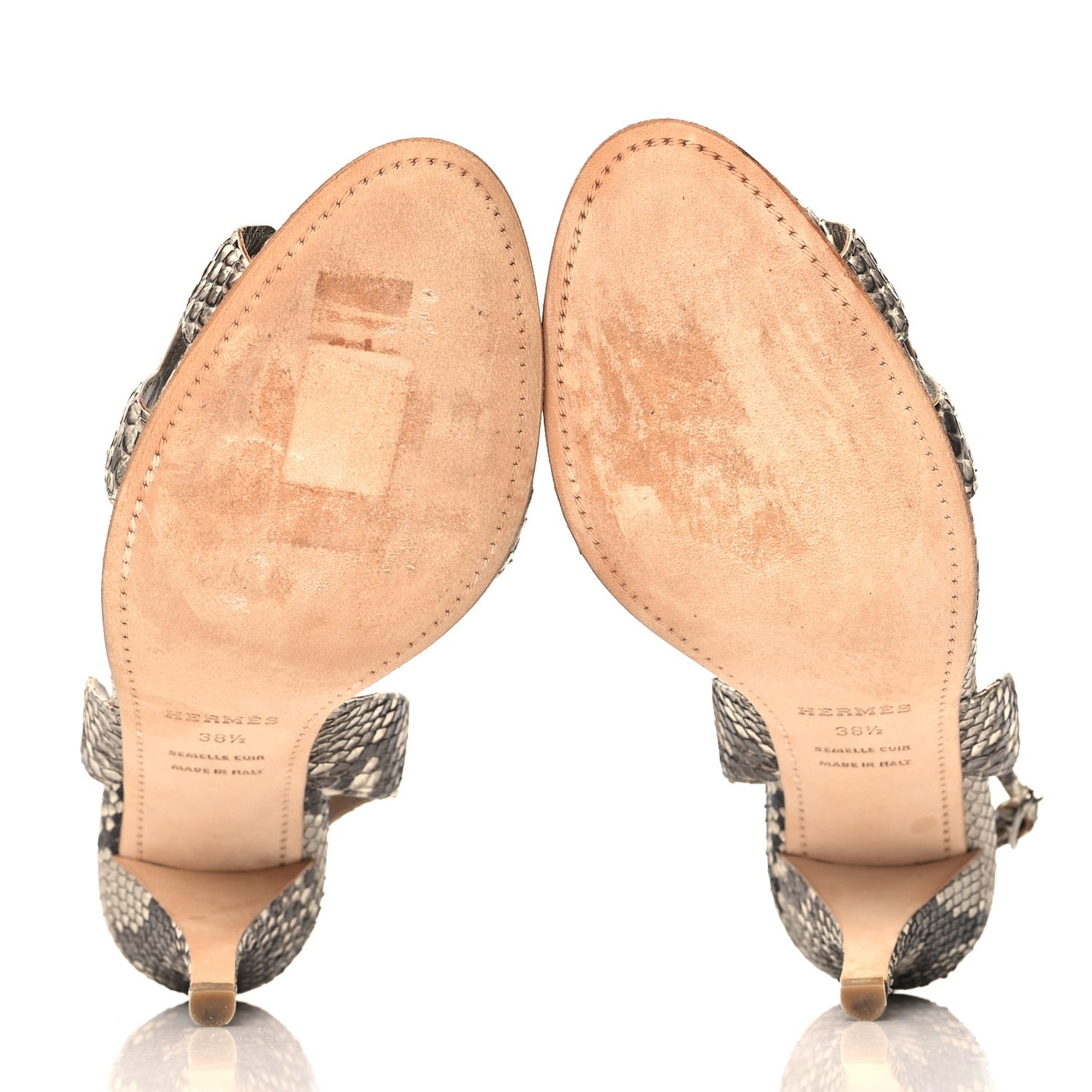 Snakeskin Night 70 Sandals 38.5 Granit