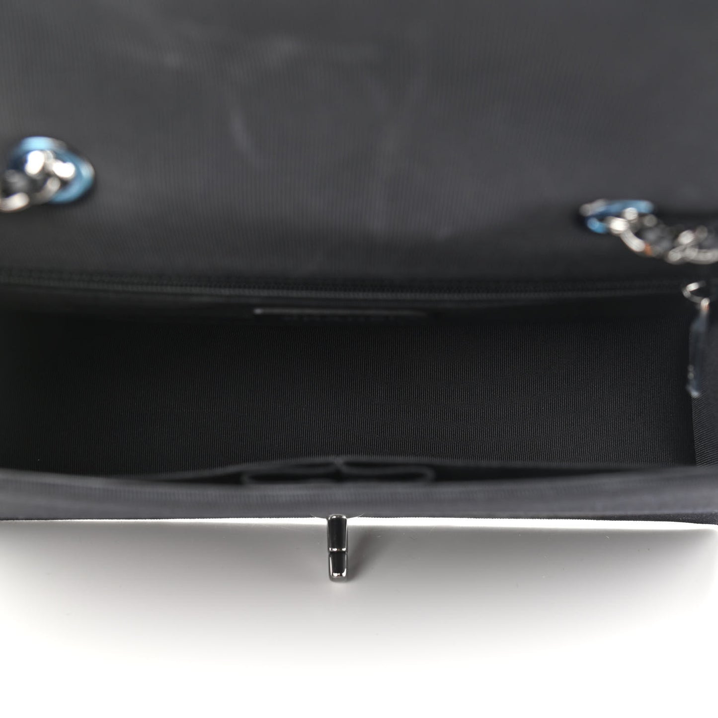 Grosgrain Chevron Quilted Couture Flap Black Gold